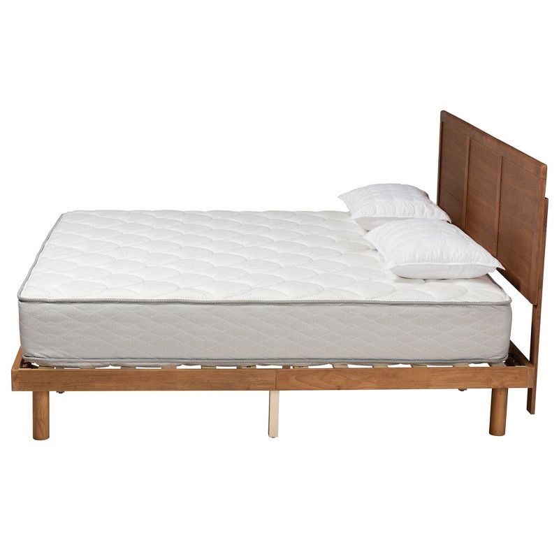 Baxton Studio Daina Mid-Century Modern Walnut Wood Platform Bed, 3 of 8
