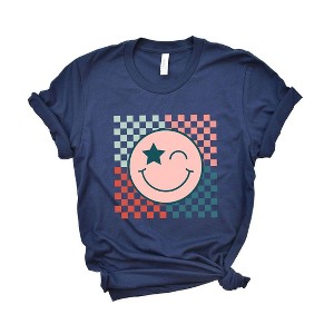 Simply Sage Market Women's American Smile Short Sleeve Graphic Tee - 1 of 3