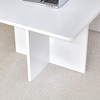 Vynxaria 44.8" Modern White MDF Coffee Table - Elegant Design with Triangular Support - 2 of 4