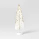 12" Glittered Sisal Bottle Brush Tree - Wondershop™ White