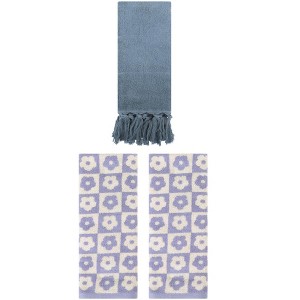 REGALWOVEN 3 Packs Cotton Soft Absorbent Decorative Bathroom Hand Towel 14" x 30" - 1 of 4