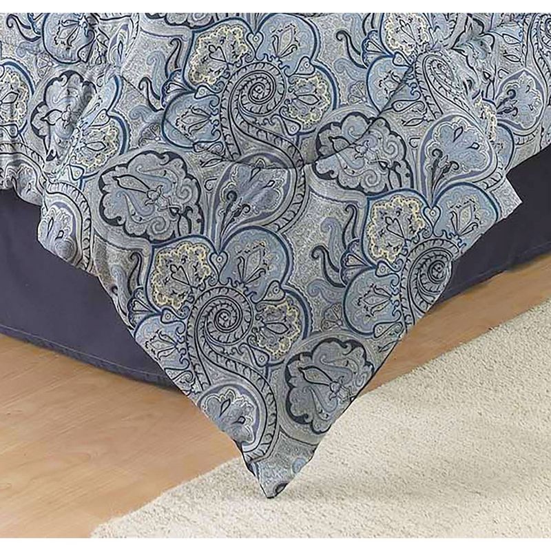 King 6pc Paddock Shawl Comforter Set Blue - Traditions By Waverly, 4 of 5