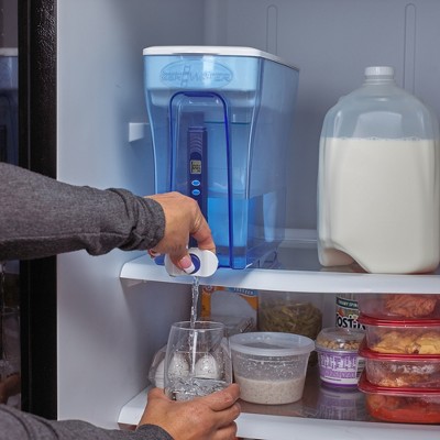 ZeroWater 30 Cup Blue Water Filtration Dispenser with Activated Carbon Filter