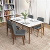 Christopher Knight Home Thomas Mid-Century Modern Solid Wood Upholstered Dining Chair (Set of 2) - 4 of 4