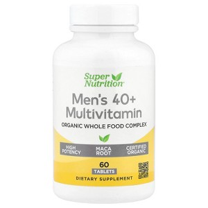 Super Nutrition Organic Whole Food Men’s 40+ Multivitamin, 60 Tablets - 1 of 3