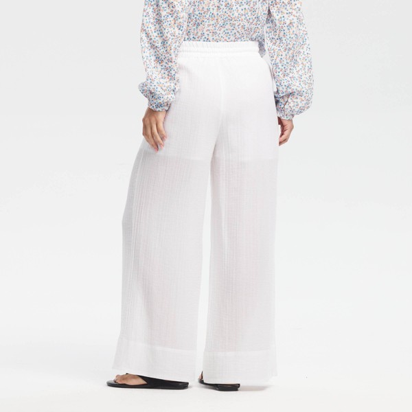 Pantalón de tiro alto con cordón y flecos, pierna ancha - Universal Thread™ 4