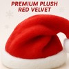 4/6 Pcs Classic Santa Hat, Plush Red Velvet Christmas Hats, Comfort Liner Gorros De Navidad for Christmas Decorations & Party - 3 of 4