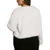 Agnes Orinda Women's Plus Size Faux Fur Long Sleeve Open Front Winter Warm Shaggy Parka Overcoats - 4 of 4