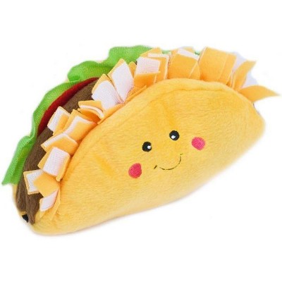 ZippyPaws NomNomz Taco - Squeaky Dog Toy, Gift for Small/Medium Dogs