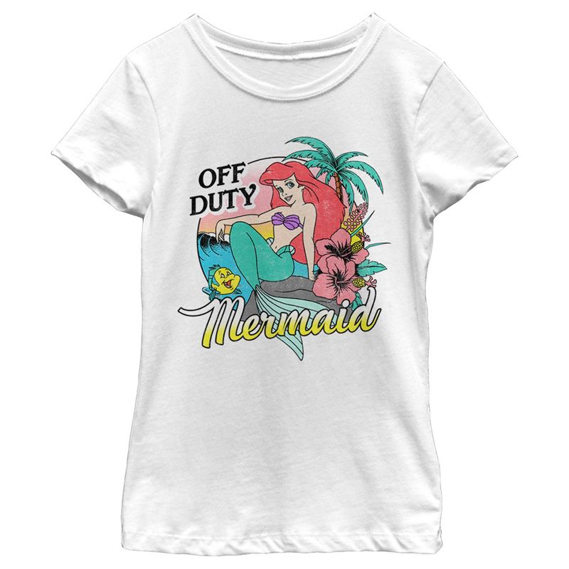 Girl's The Little Mermaid Off Duty Ariel T-Shirt, 1 of 5