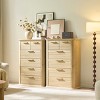 6 Drawer Dresser, 45" Tall Curved Fluted Chest, Modern Wood Organizer for Bedroom Living Room Entryway-3irtyhousy - 3 of 4
