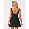 INSPIRE CHIC Women's Sleeveless Boat Neck A Line Mini Dress - 4 of 4
