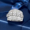 Ross-Simons 2.00 ct. t.w. Round and Baguette Diamond Multi-Row Ring in Sterling Silver - 4 of 4