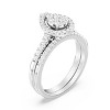 GILDED 1/2 CTTW Lab Grown Diamond Pear Shape Engagement Ring Set in Sterling Silver, Size 7 - 2 of 4