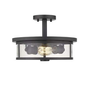 Savannah 2-light Semi Flush Mount - Mid-century Modern Steel Savannah 2-light Semi Flush Mount - Mid-century Modern Steel