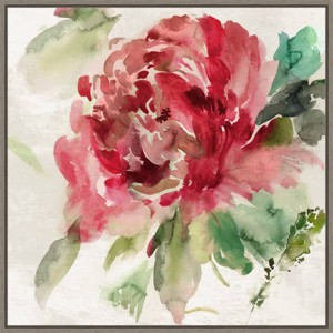 22" x 22" Fall Peony II by Asia Jensen Framed Canvas Wall Art Print - Amanti Art: Bohemian Style, Botanical Lithograph, Polystyrene Frame - 1 of 4