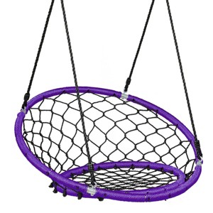 Tangkula Adjustable Hanging Ropes Spider Web Chair Swing Kids Play Equipment - 1 of 4
