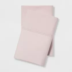 King Organic Cotton Solid Pillowcase Set Petal Pink - Threshold™