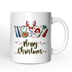 Makeup Artist Buffalo Plaid Christmas Mug (Non-Custom Only)| OrnamentallyYou - 1 of 4