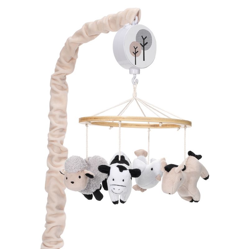 Lambs & Ivy Baby Farm Animals Musical Baby Crib Mobile Soother Toy, 1 of 7