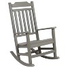 Merrick Lane Set of 2  Poly Resin Indoor/Outdoor Rocking Chairs - 3 of 4