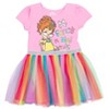Disney Fancy Nancy Short Sleeve Tutu Dress Scrunchy Set Pink - 3 of 4