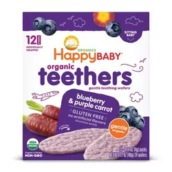 Happy Family Blueberry & Purple Carrot Organic Teethers - 12ct/0.14oz Each