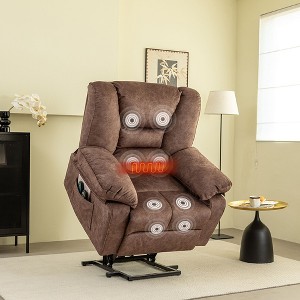 NicBex Velvet Lift Recliner Chair for Elderly,Cozy Massage Chairs with Massage and Lumbar Heating,Modern Reclining Chairs for Living Room - 1 of 4