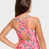 Girls' Strawberry Patch One Piece Swimsuit - Cat & Jack™ Coral Pink/Green - 3 of 3