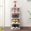 VECELO Shoe Rack X-shaped Foldable Shoe Shelf Space-Saving Shoe Storage Organizer, No Assembly, Gray - 2 of 4