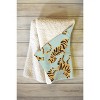 Cat Coquillette Tiger Collection Mint Orange Fleece Blanket - Deny Designs - image 2 of 2