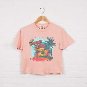 Simply Sage Market Women's Summer Vibes Vintage Short Sleeve Relaxed Fit Cropped Tee - 1 of 3