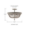 Capital Lighting Kayla 2 - Light Semi-Flush Mount in  Mystic Sand - 2 of 4