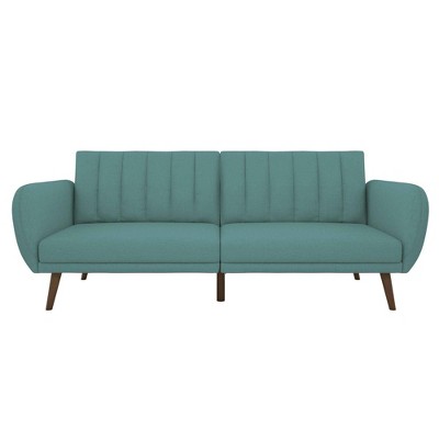 Brittany Linen Futon Light Teal - Novogratz : Target