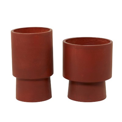 2pc Modern Ceramic Planter Pots - Olivia & May