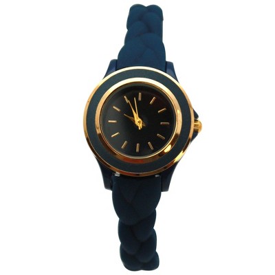 Olivia Pratt Braided Silicone Band Women Watch