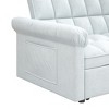 GDFStudio Sylvia Modern Convertible Flannel Full Size Sleeper Loveseat with Adjsutable Back - 4 of 4