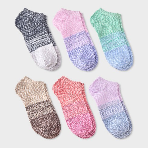 Women's Spacedye 6pk Low Cut Socks - Assorted Color 4-10 - image 1 of 3