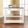Granite Top Kitchen Prep Cart White/Black - Crosley - 3 of 4