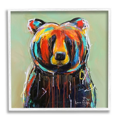 Stupell Industries Abstract Urban Bear Graffiti Framed Giclee Art