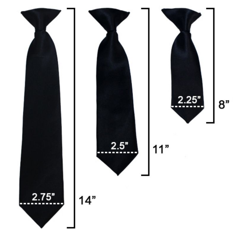 Solid Color Pre-tied Clip On Necktie For Boy, 2 of 5