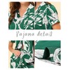 cheibear Women's Silky Short Sleeves Sleepshirt with Pants Sleepwear Pajama Set 2 Pcs - 4 of 4
