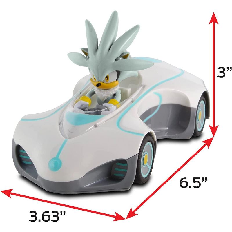 Nkok Sonic the Hedgehog Silver Pull Back Racer, 4 of 5