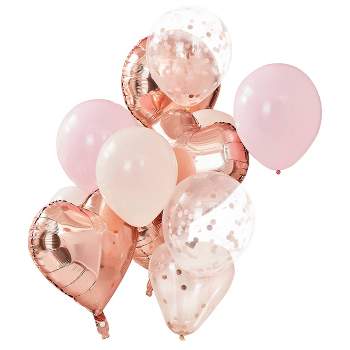 12ct Balloon Bundles Pink/Gold