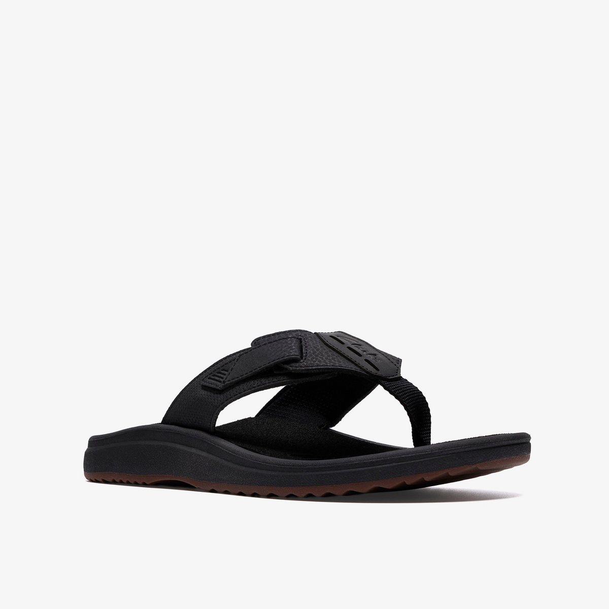 Clarks Mens Men's Breeze Flip Flops Black Sandals - thumbnail 5