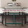 3-Piece Dining Set for 4, 44.4" Tall Kitchen Table with 2 Benches, Space-Saving Breakfast Nook Set for Small Spaces & Apartments - 3 of 4
