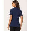 INSPIRE CHIC Women's Notch Lapel Collar One Button Office Formal Short Sleeve Blazer - 4 of 4