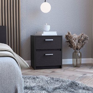 Trivor 2 Drawers Nightstand , End Table, Side Table Metal Handle - 1 of 4