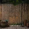 ProductWorks Indoor/Outdoor LED String Light Curtain with 8-Function Controller, 300 LED-Star Lights on Clear Wire, Clear, 6.5ft x 10ft - 2 of 4