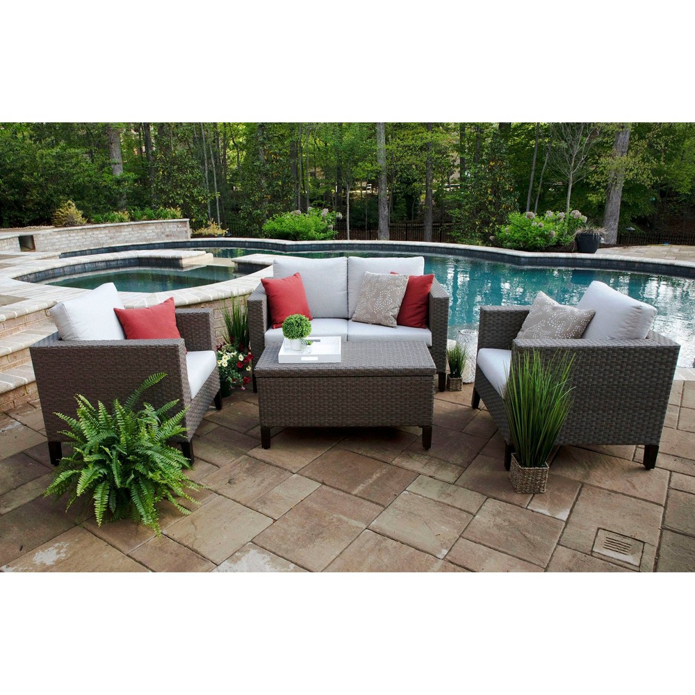 UPC 811758030054 product image for Laurel 4pc Sunbrella Deep Seating Set Gray - Canopy Home and Garden | upcitemdb.com